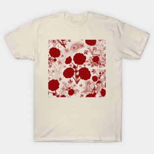 Cinquefoil Flowers in red T-Shirt